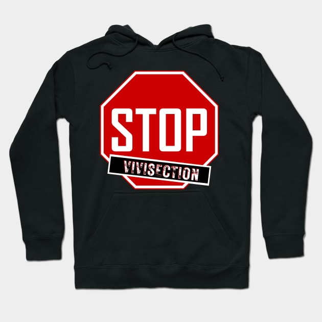 STOP Vivisection Hoodie by TJWDraws